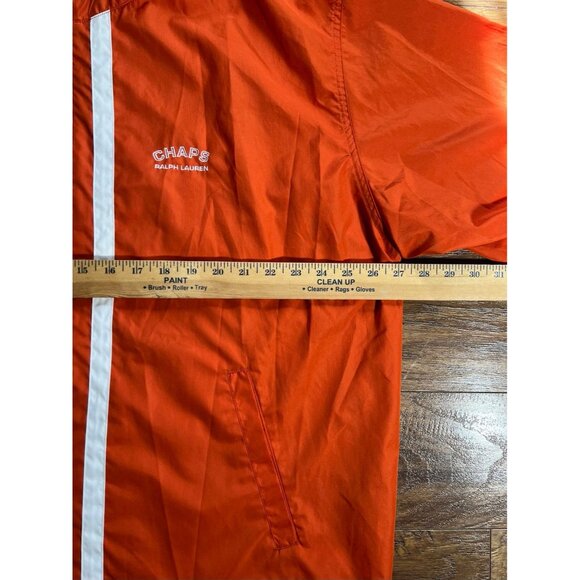 Chaps Ralph Lauren Jacket Mens L Orange Lightweight Windbreaker Zipper Fall - Picture 7 of 9